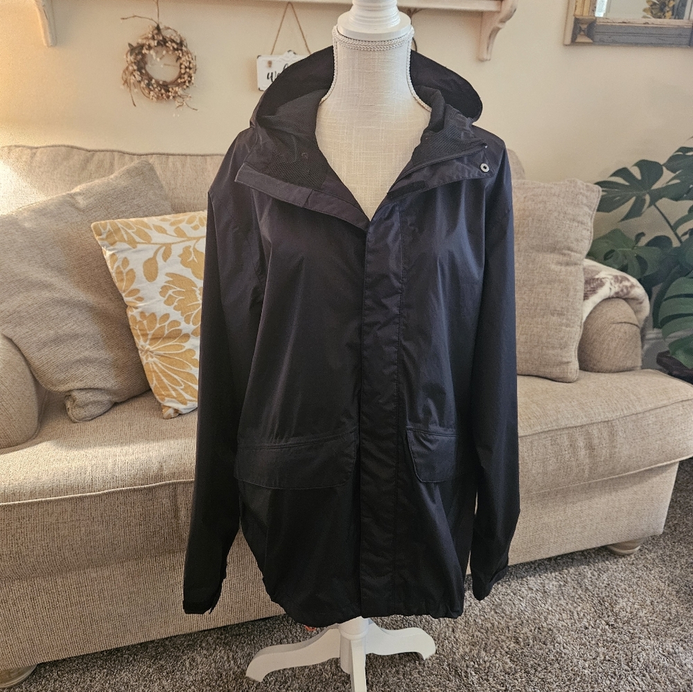 Men's Hooded Rain Jacket - Black